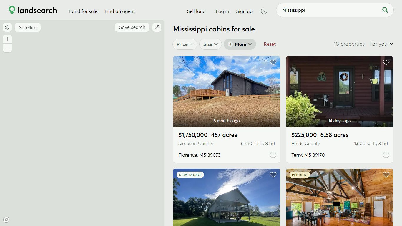 Mississippi Cabins for Sale - 18 Properties - LandSearch
